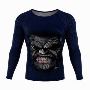 Camiseta de Compresión Personalizada para Hombre, Manga Larga, para Entrenamiento de MMA y BJJ, Spandex/Poliéster 220g, Sin Costuras, Transpirable, Ligera y Resistente - Product Image 4
