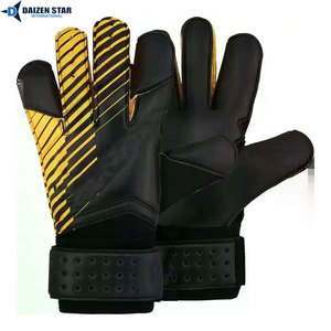 Gants de gardien de but haute durabilité et respirants avec fermeture auto-agrippante, paume en latex antidérapante et protection des doigts et du pouce pour le football - Product Image 2