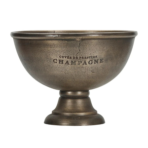 Antique Gold Pedestal Wine Bowl Large Metal Champagne Bucket And <b>Ice</b> Chiller For Wedding Centerpiece Brass Finish <b>Footed</b> Decor - Product Image 4