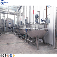 Industriële tomatenpureemachine 500L stoomgekoelde kookketel prijs