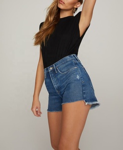 Shorts de mezclilla para mujer, al por mayor, sexys, vintage, transpirables, casuales, rectos, de la mejor calidad, diseño de moda, para verano. - Product Image 2