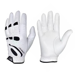 Factory Direct Sale Customizable Cabretta Genuine Leather Golf <b>Gloves</b> <b>with</b> Full Color PU Material Sports Hand <b>Grips</b> - Product Image 1