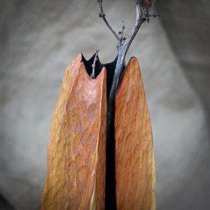 Jarrón de Piso Ecológico Hecho a Mano con Madera de Albaricoque Silvestre, Decoración para Bodas, Tamaño Personalizado - Product Image 2