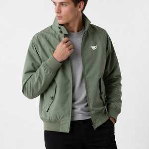 Y2K Style Men Harrington Nylon Windbreaker <b>Jacket</b> Lightweight Casual Zip Up Outerwear Premium Street Fashion OEM Men's <b>Jackets</b> - Product Image 2