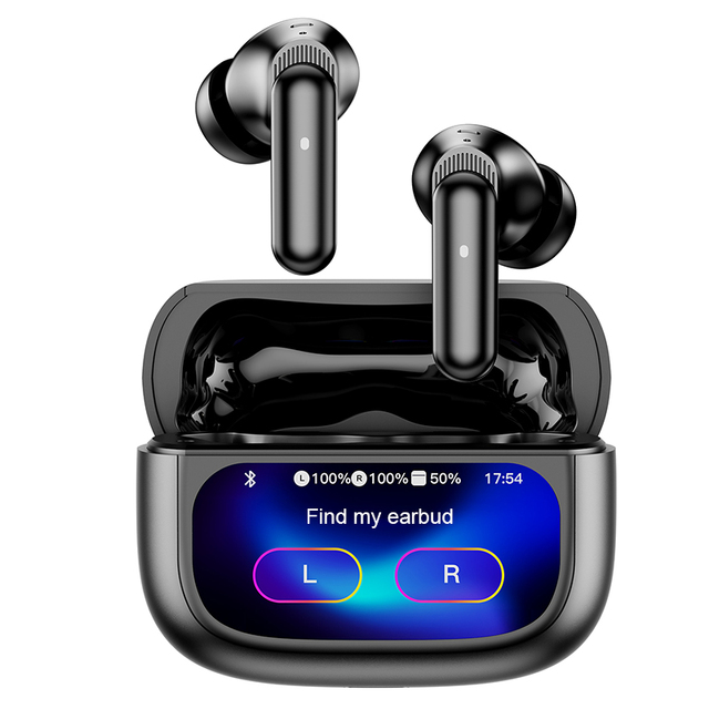 Factory Cheap JL Chipset ANC TWS Earbuds LED Display for 5.3 31-40ms Low Delay IPX4 Waterproof Noise Cancelling Earphones