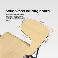 Chaise de formation pliante en métal et contreplaqué de haute qualité avec bloc-notes et étagère à livres chaises de réunion