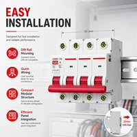 Interruptor Automático Miniatura (MCB) de Alta Corriente CDB6i-125 1P 1P+N 2P 3P 3P+N 4P 63A-125A AC230V 400V DC125V 250V 10kA para Riel DIN