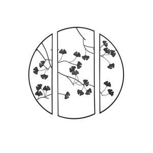 Set di 3 decorazioni murali in metallo - Collezione di arte metallica intrigante - Product Image 4