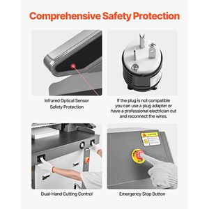 Taglierina Elettrica per Carta di Grandi Dimensioni, Larghezza di Taglio 26 Pollici, Spessore di Taglio 3,94 Pollici, Taglierina Idraulica in Metallo - Product Image 5