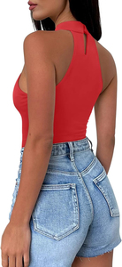 Camisetas de Tirantes Negras para Mujer, Bordadas en Lona, para Fitness y Culturismo, Personalizables, Ecológicas, de Secado Rápido, Poliéster/Algodón - Product Image 2