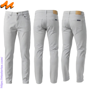 Pantalones Casuales de Hombre MASTER TEXTILE, Corte Recto Ajustado, Color Sólido, Cintura Media, Tejido Twill Transpirable, Cierre de Botones y Remaches - Product Image 4