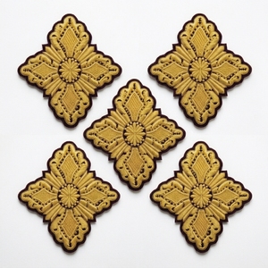 Luxury Hand Embroidered Gold Bullion Patch Premium Metal Wire Ceremonial Badge Custom Masonic Regalia <b>Applique</b> - Product Image 3