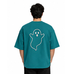 Camiseta Oversize para Hombre, 100% Algodón, Bordada, Corte Holgado, Manga Corta, Cuello Redondo, Estilo Casual, Streetwear, Personalizable - Product Image 2