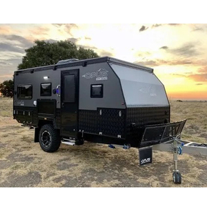 Véhicule de camping mobile, grand espace, mini-caravane, remorque de camping australienne, acier, capacité de charge de 1500 kg, 4/6/2 personnes couchant - Product Image 2