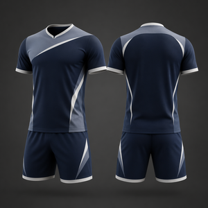 Custom Sublimated <b>Soccer</b> Uniform Set Sleek Black Professional Team Football Kit Lightweight Breathable Training Jersey Shorts - Product Image 3