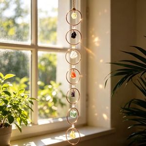 Atrapasueños de Pared con Acabado Dorado para Chakras, Ideal para Decoración de Energía Positiva, Sanación y Estilismo de Habitaciones Tranquilas, de la India - Product Image 3