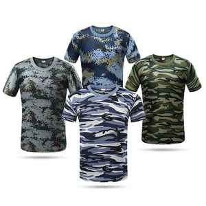 T-shirt à manches courtes camouflage pour homme, respirant, léger, pour la chasse en plein air, imprimé, tissu polyester - Product Image 6