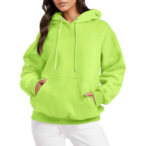 Sudadera con capucha extragrande de otoño invierno, 100% algodón, estampada, cálida, informal, a la moda, para mujer, precio al por mayor - Product Image 4