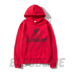 Sudadera con Capucha Rosa Unisex, Logotipo Frontal Bloodline, Corte Regular Informal, 100% Algodón Felpa, 370g, Transpirable, Secado Rápido, Estilo Hip Hop - Product Image 1