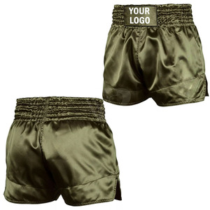 Pantalones Cortos de Boxeo MMA Tailandés Personalizables de Alta Calidad con Logotipo, Material de Algodón al por Mayor con Bolsillos para Artes Marciales - Product Image 1