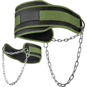 Ceinture de lestage en néoprène pour musculation et dips avec chaîne - Product Image 1
