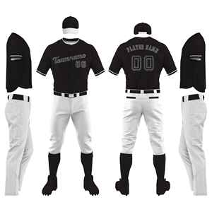 Custom <b>Men</b> Baseball Jersey Set Maroon <b>White</b> <b>Pants</b> Short Sleeve Embroidery Team Name Moisture Wicking Polyester Adult Size - Product Image 4