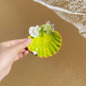 Bandeja de Joyería Hecha a Mano con Conchas de Vieira, Plato Decorativo de Conchas Marinas Naturales, Bandeja Artesanal de Conchas, Decoración para el Hogar - Product Image 3