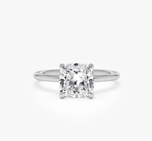 Anillo de Diamante Cultivado en Laboratorio con Corte Cojín, Certificado por IGI, Chapado en Oro, para Aniversario de Bodas - Product Image 2
