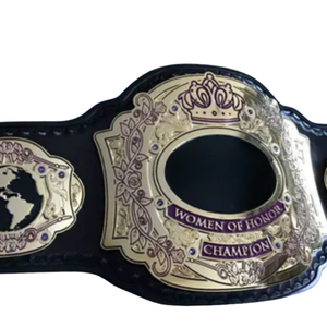 Cinturón de Campeonato Femenino Personalizable de Alta Calidad, Cinturón de Título de Lucha Libre con Elegante Diseño en Morado y Dorado - Product Image 2