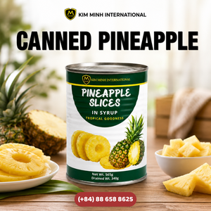 Tranches d'ananas en sirop Kim Minh International 565g, fruits tropicaux en conserve, prêts à consommer, longue durée de conservation - Product Image 2