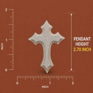 Pendentif croix en argent sterling 925 personnalisé VVS Moissanite Hip Hop Iced Out pour homme, bijoux de luxe, cadeau - Product Image 3