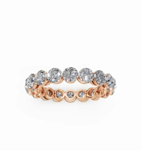 Factory Price Moissanite Eternity <b>Rings</b> Engagement Wedding IGI Certified <b>925</b> <b>Silver</b> Gold Plated Luxury Custom Jewelry Wholesale - Product Image 5