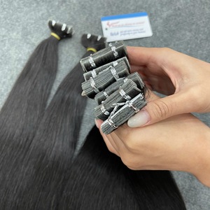 Real Best Product <b>Tape</b> In Hair Extensions Raw Hair Bundle 100% Vietnamese Human Hair Thick Full Ends Best Quality - Product Image 5