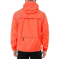 Veste coupe-vent à capuche pour homme, vert néon, coupe classique, veste de sport d'extérieur avec poches, légère et imperméable