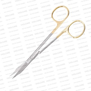 Ciseaux Goldman Fox Onyx 12,5 cm en carbure de tungstène à dents crantées avec pointes fines pour la dissection de précision et la coupe des sutures - Product Image 5