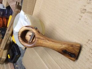 Ouvre-bouteille manuel multifonctionnel portable en acier inoxydable avec poignée en bois, pour ouvrir les bouchons - Product Image 5