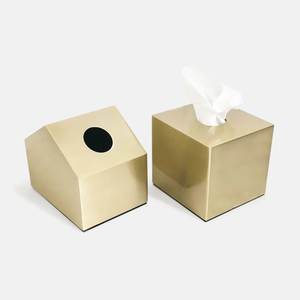 Elegante Caja Rectangular Metálica para Pañuelos con Acabado Dorado, Portapañuelos para Decoración de Mesa de Comedor, Precio Bajo - Product Image 6