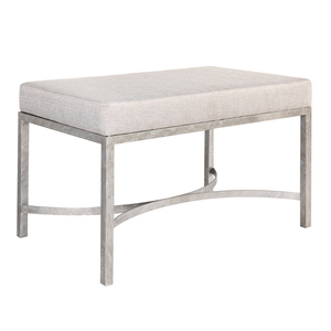 Modern Fabric Ottoman With Iron Frame And <b>Foam</b> Padding For Living Room Furniture - Product Image 6
