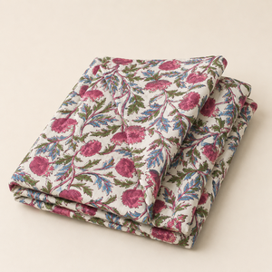 Hand Block Printed Cotton Fabric <b>Set</b> Floral Leaf Pattern Dress Material Soft Breathable Cloth for Kurta <b>Sewing</b> Home Decor - Product Image 2