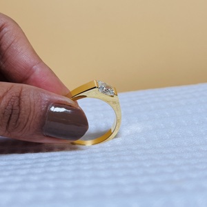 Anillo de Diamantes Solitario con Corte Princesa en Oro Rosa de 14K para Hombre, Certificado IGI, Diamante Cultivado en Laboratorio F VVS2, Estilo Clásico para Compromiso y Boda - Product Image 3