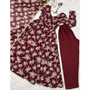 Hermoso vestido de fiesta talla XS Anarkali con colgante y Dupatta - Product Image 5