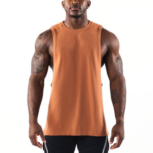 Camiseta sin mangas para hombre, totalmente moderna y sostenible, a los precios más bajos, estilo urbano, para verano, cuello redondo, ajustada, para fitness. - Product Image 1