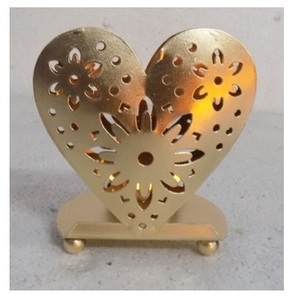 Heart Shaped Iron <b>Lantern</b> <b>Candle</b> <b>Holder</b> for Valentine's Day Home Decoration Die Cutting Printing Heat Resistant - Product Image 3