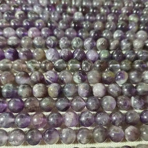 Cuentas de Jade Púrpura Naturales, Lisas y Redondas, para la Fabricación de Joyería DIY, Venta al Por Mayor - Product Image 1