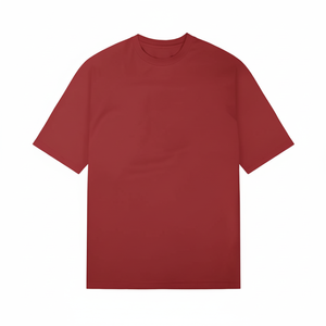 เสื้อยืดคอกลมแขนสั้นผ้าฝ้าย 100% สีพื้นสำหรับผู้ชายไซส์ใหญ่ ดีไซน์เรียบง่ายแบบถัก - Product Image 2
