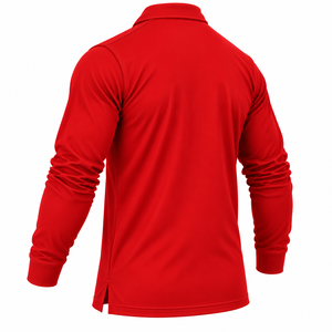 Custom <b>Men</b> Long Sleeve Polo <b>Shirt</b> Casual Pique Golf <b>Shirt</b> Button Placket Solid Color Custom <b>Mens</b> Long Sleeve Polo <b>Shirt</b> - Product Image 6