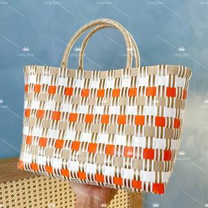 Bolso de Mano de Plástico Reciclado Sostenible, Bolso de Compras Reutilizable Ecológico - Product Image 3