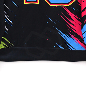 Sudadera con capucha negra para hombre con estampado digital, bolsillo canguro, diseño gráfico hip hop, calidad premium, venta directa de fábrica - Product Image 6