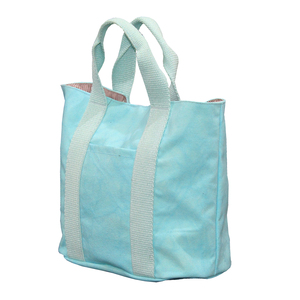 Sac fourre-tout en coton bleu élégant personnalisable en gros avec doublure, sac de plage en toile de coton teint 12 oz pour femmes - Product Image 2