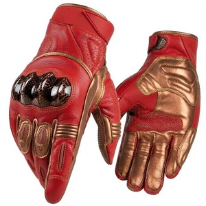 Vintage Motorbike Leather <b>Gloves</b> Retro Biker Gear Racer Style <b>Touchscreen</b> <b>Gloves</b> for USA Market Demand - Product Image 4